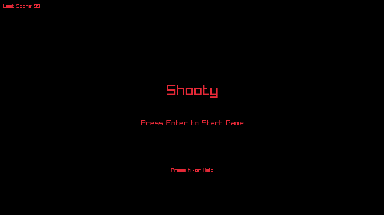 Main menu interface